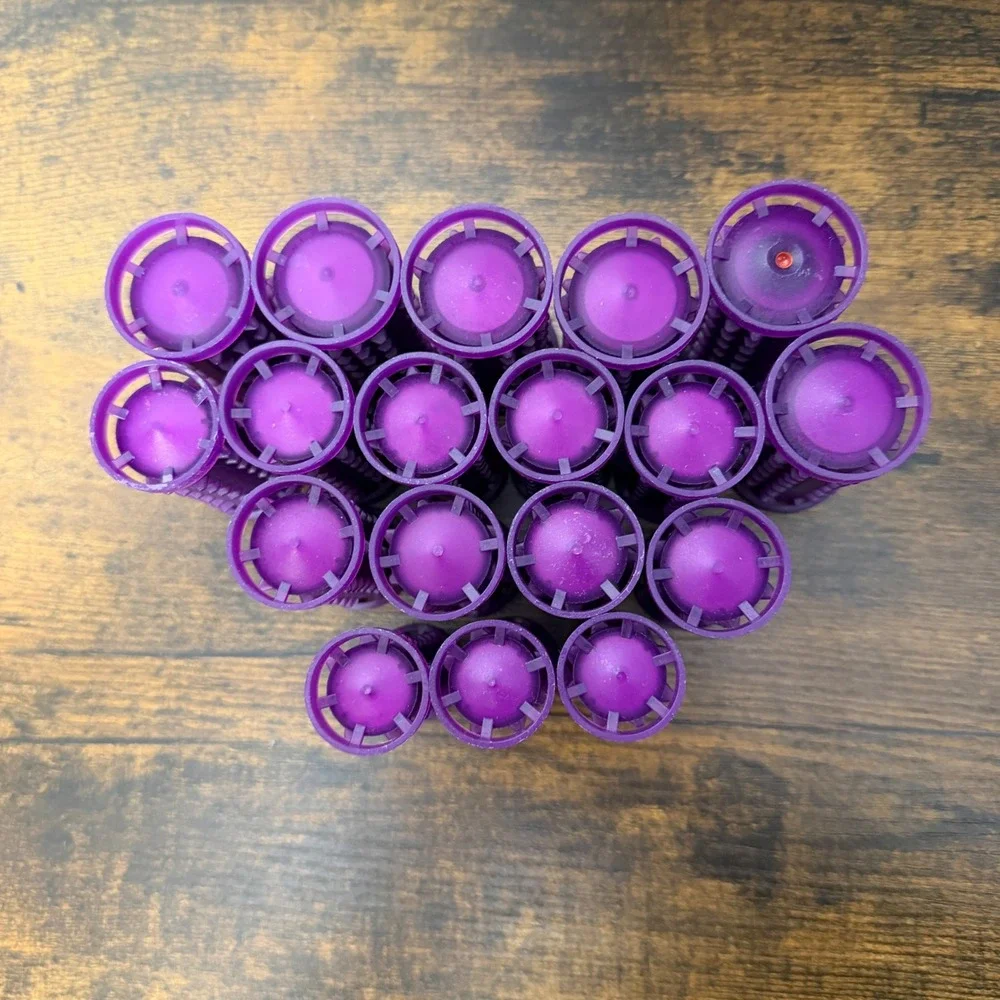 Remington Hot Rollers Hair Curlers Purple 18pc Spiked Grip H-1080N Replacement